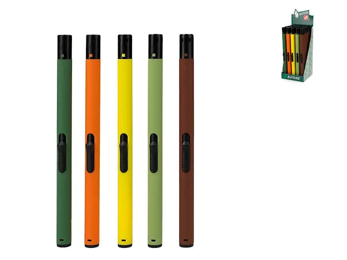 Briquet à gaz rechargeable de couleurs assorties