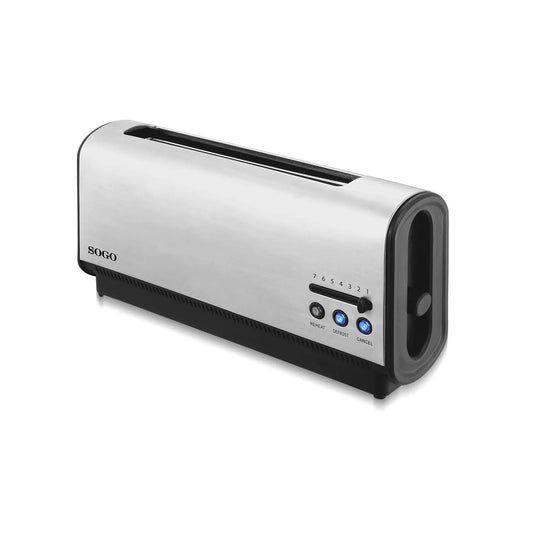 Grille-pain inox à fente longue de 900 W