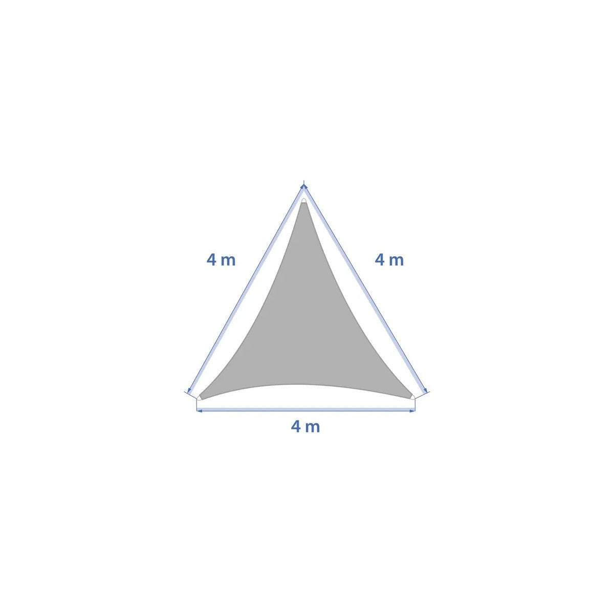 Voile d'ombrage Elyora 4x4x4 acajou