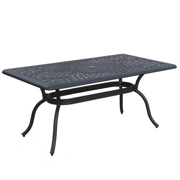 Table rectangulaire noire Elizabeth 170x95x74h cm