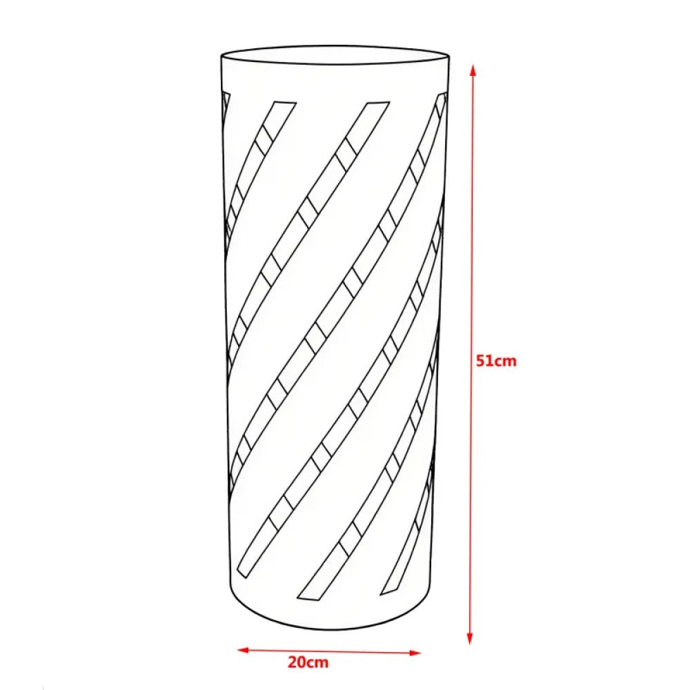 Portaombrello Maya in metallo color champagne lucido cm 20×20×51