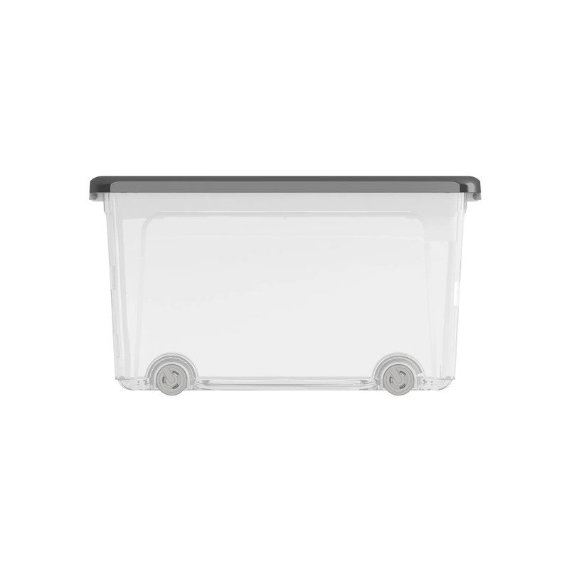 Kis W Box conteneur haut à roulettes, gris 31,5x39x56,5 cm h