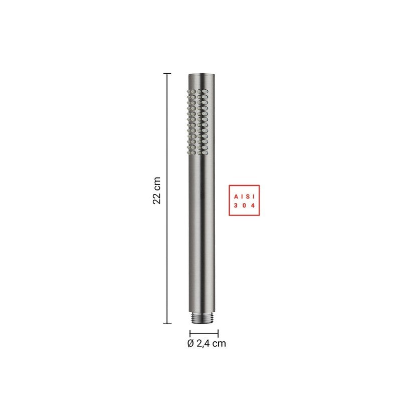 Set doccia tondo Ø25 cm High Pro Plus gun metal