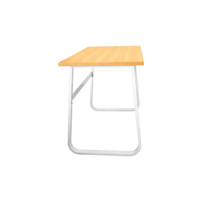 Bureau Kenya blanc avec plateau en chêne 120x60x75h cm