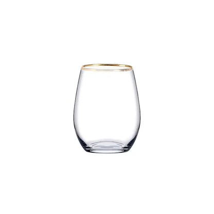 Lot de 6 verres Amber à bord doré, 35 cl