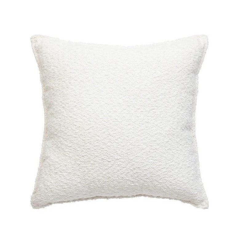 Coussin bouclette Saona blanc ivoire 45x45cm