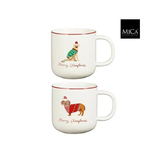Mug de Noël avec chien – 1 pièce assortie
