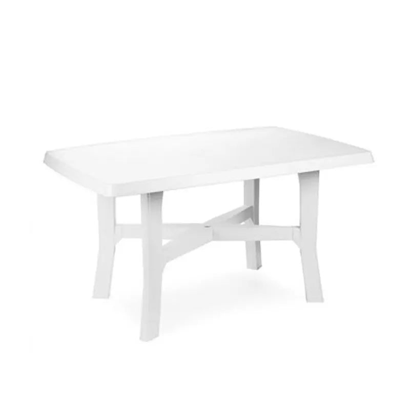 Table rectangulaire blanche Rodano 138x88x72h cm