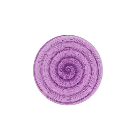 Dessert plate mauve memento table in hand-painted ceramic Ø20.5 cm