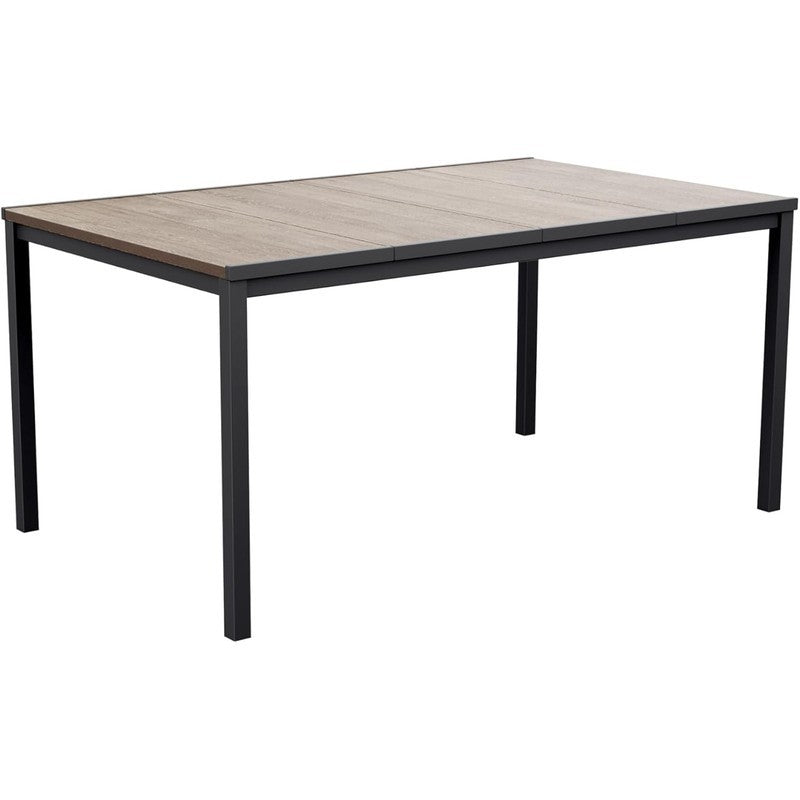 Table Keter Porto effet bois graphite 160x95x75 cm h