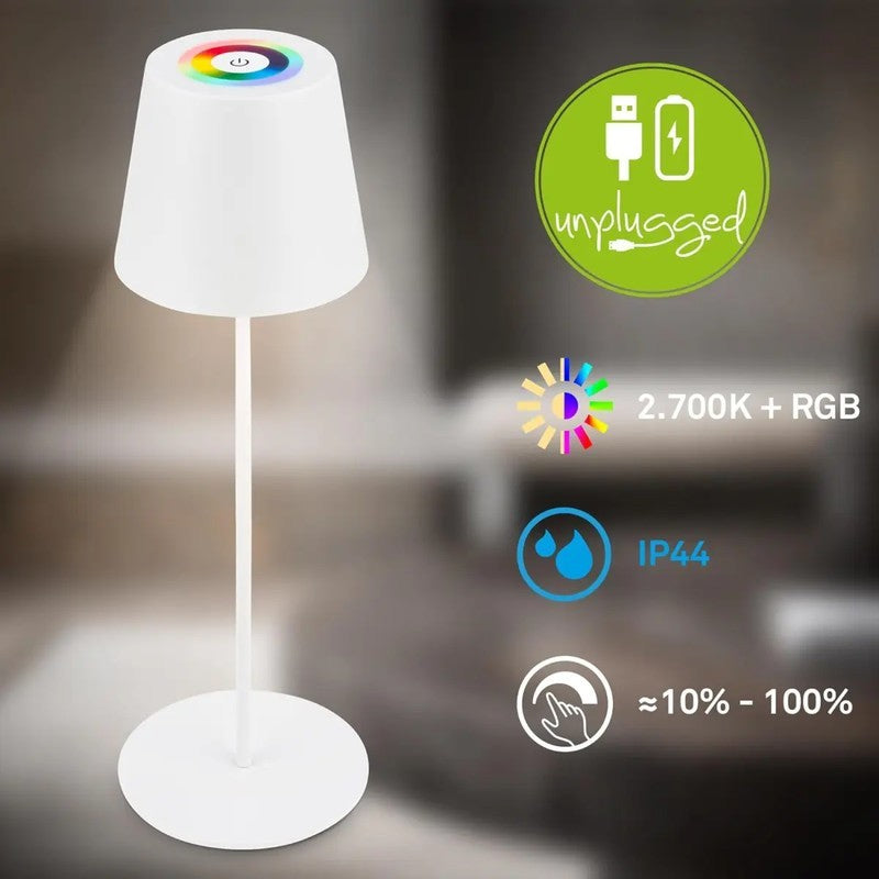 Lampe de table LED RGBW blanche 3 en 1 Calida 200lm
