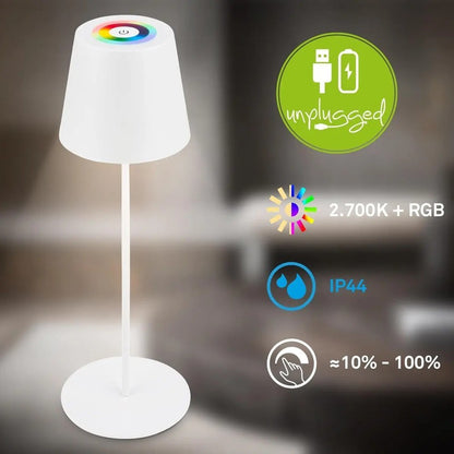 Lampe de table LED RGBW blanche 3 en 1 Calida 200lm