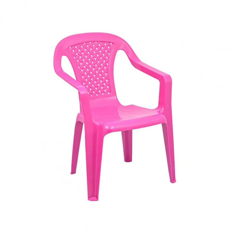 Chaise bébé en plastique Camelia fuchsia 38x38x52h cm