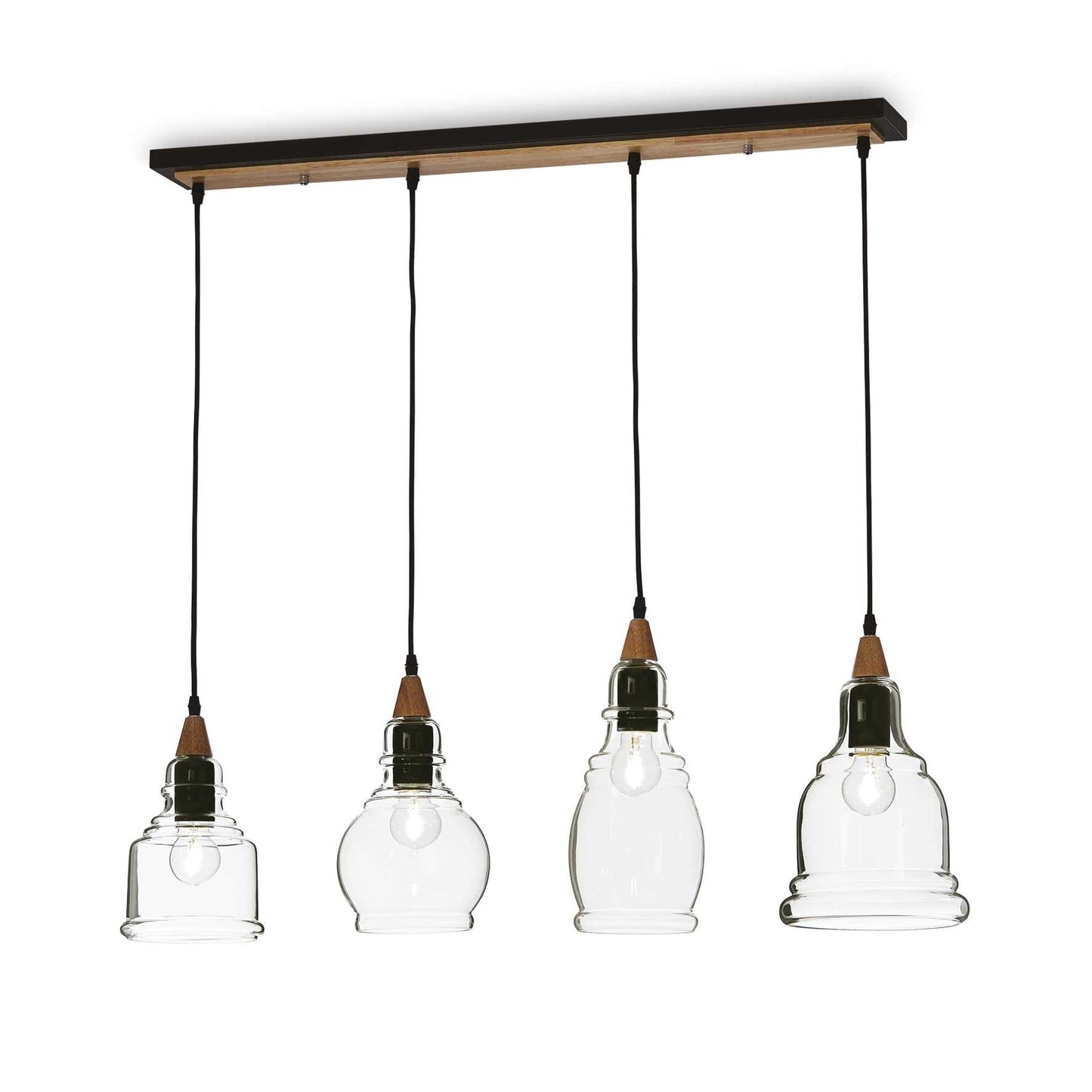 Suspension noire L 820 x H min 635 - max 1310 x P 250 mm