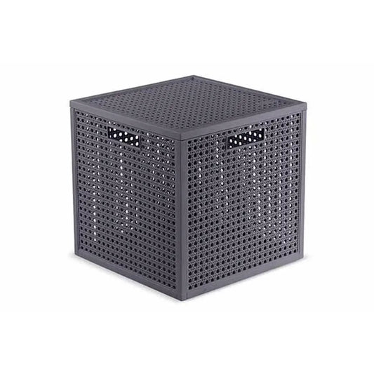 Curver Kaya panier bleu gris cube 19l cm 28x28x28 h