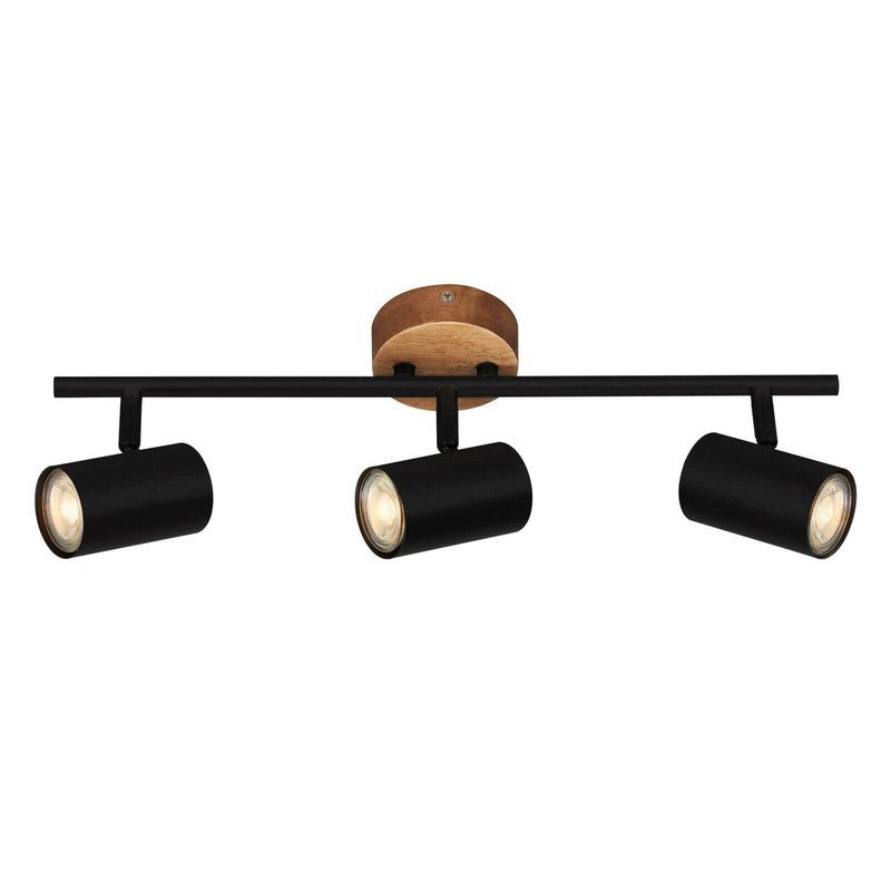 Muritz Spot Bar 3xGU10 47 cm noir/bois