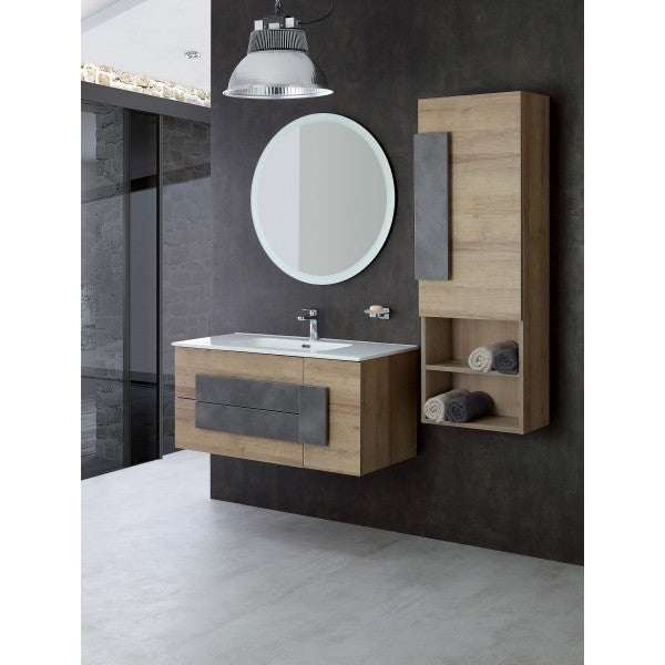 Composizione bagno due cassetti un' anta in Legno URBAN 100x47x h49 cm