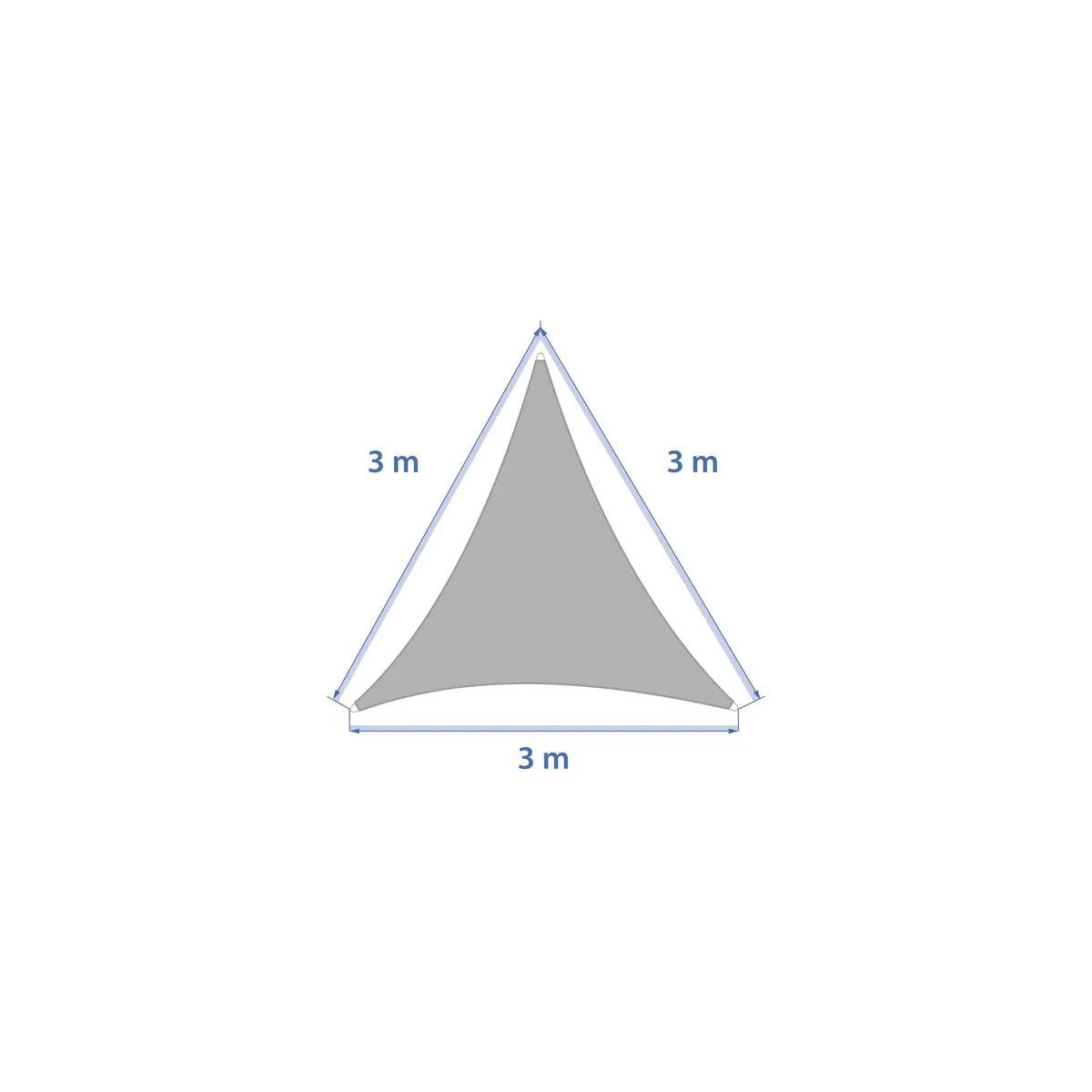 Voile d'ombrage Elyora 3x3x3 ardoise