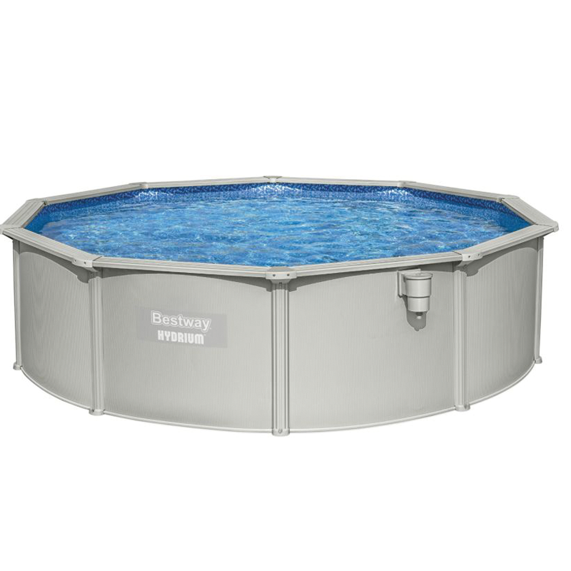 Piscine Hors-Sol Ronde Hydrium 460x120 cm Grise