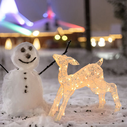 Renna 3D cucciolo 48x13x40 cm LED