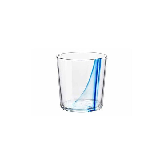 Gobelet en verre Stria Bleu Gobelet 35,5 cl Ø 8,5 x H 9 cm