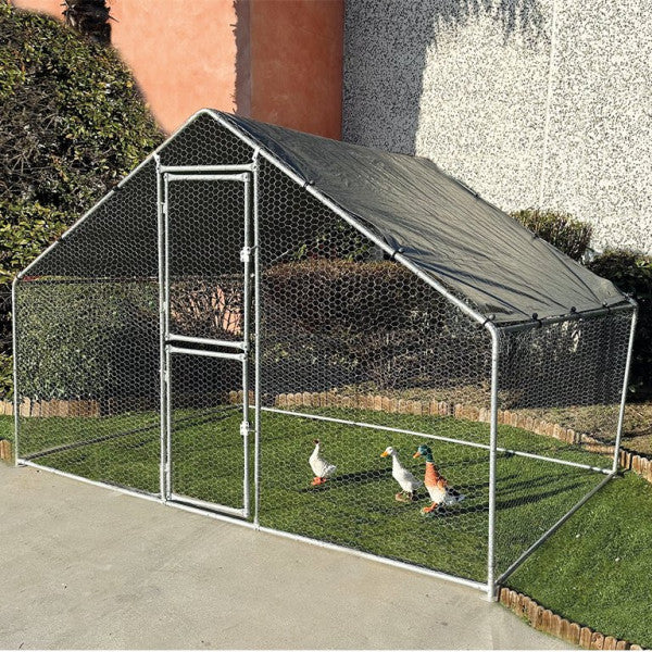 Cage à poulets en acier galvanisé 2 x 3 x H 2 m