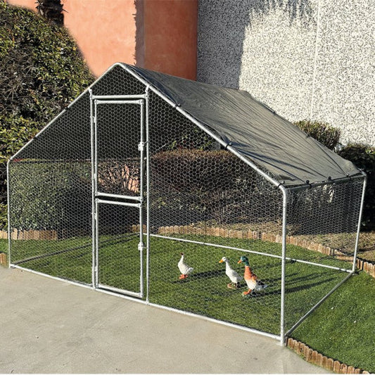 Cage à poulets en acier galvanisé 2 x 3 x H 2 m