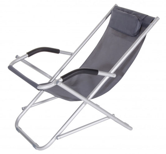 Fauteuil balançoire Formentera gris 90x60x73h cm