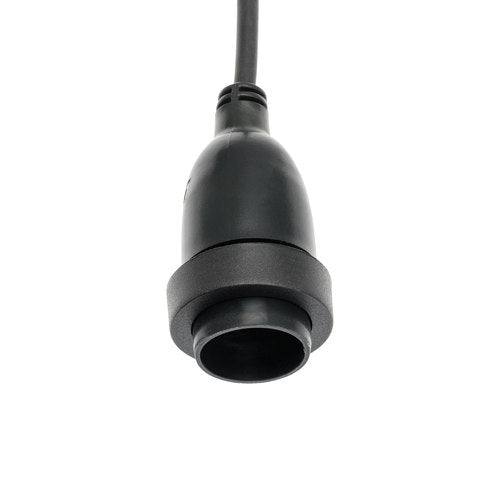 Douille E27 500xH30cm avec câble en caoutchouc noir, usage extérieur