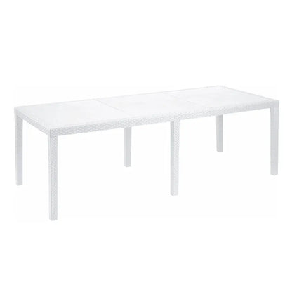 Table extensible Queen blanche 200x90x72h cm