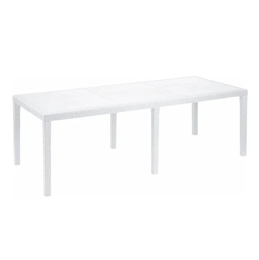 Table extensible Queen blanche 200x90x72h cm