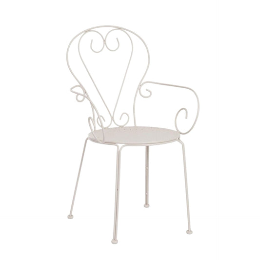 Chaise grise Etienne avec accoudoirs 49x49x89h cm