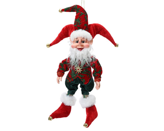 Elfo natalizio rosso h. 60cm