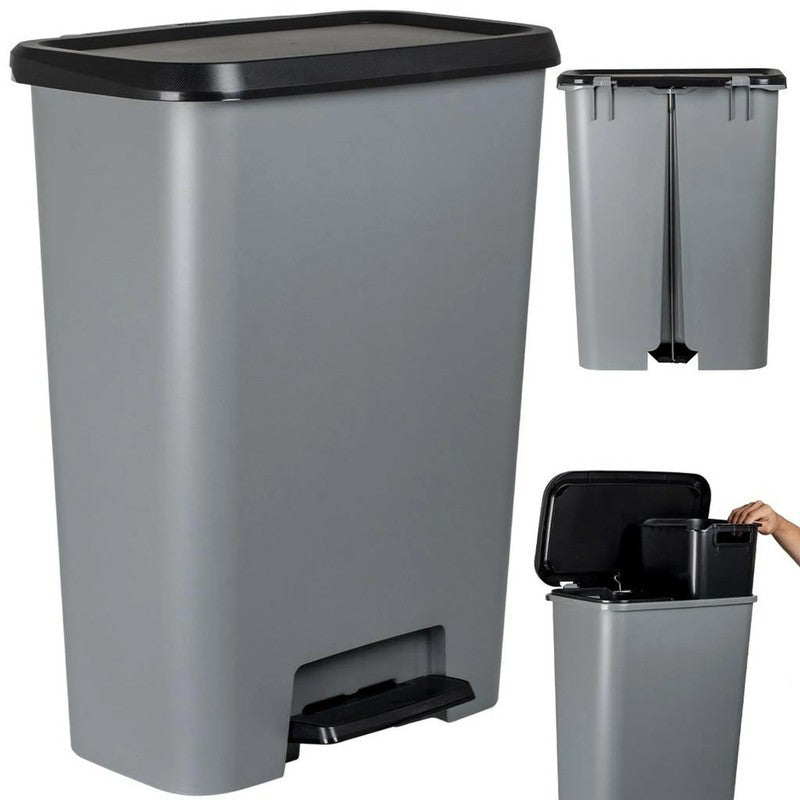 Poubelle Curver compacte duo 2x23l cm 49,6x29,4x62 h