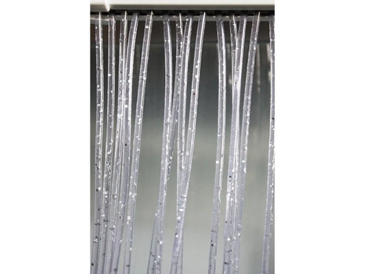 Tenda Azalea con bglitter argento in pvc cm 100x220