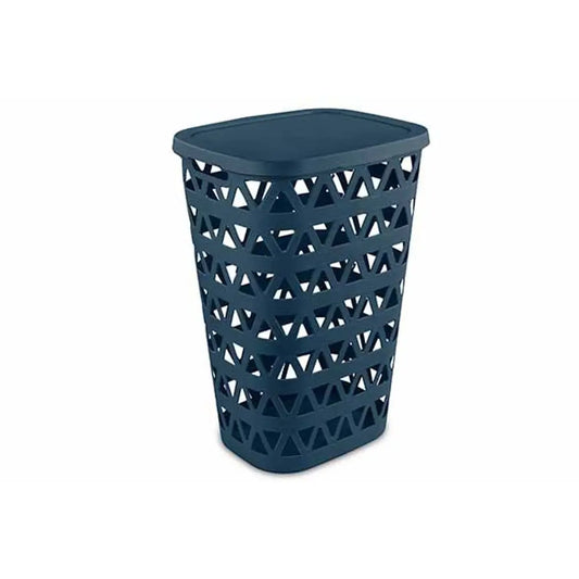 Panier à linge bleu Oceana 55l cm 42,6x34,5x60,1 h