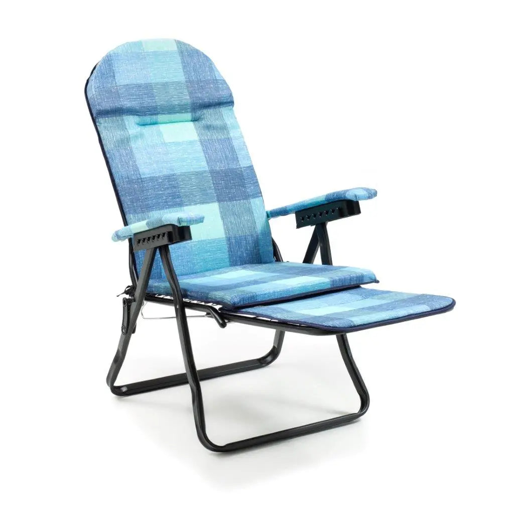 Chaise longue rembourrée Fede avec repose-pieds