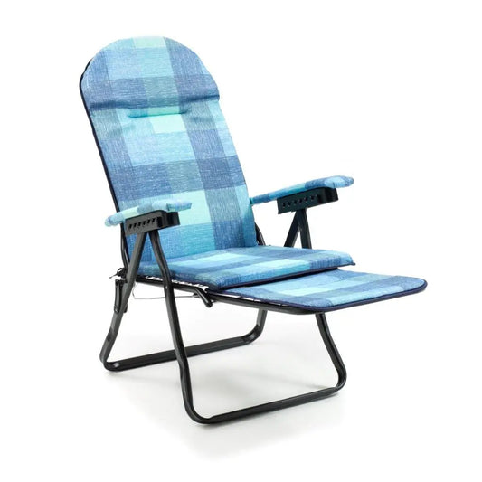 Chaise longue rembourrée Fede avec repose-pieds