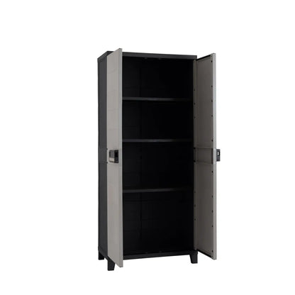 Armoire Smart Tuttopiani 4 Etagères en Résine Anthracite 68x39x173 cm