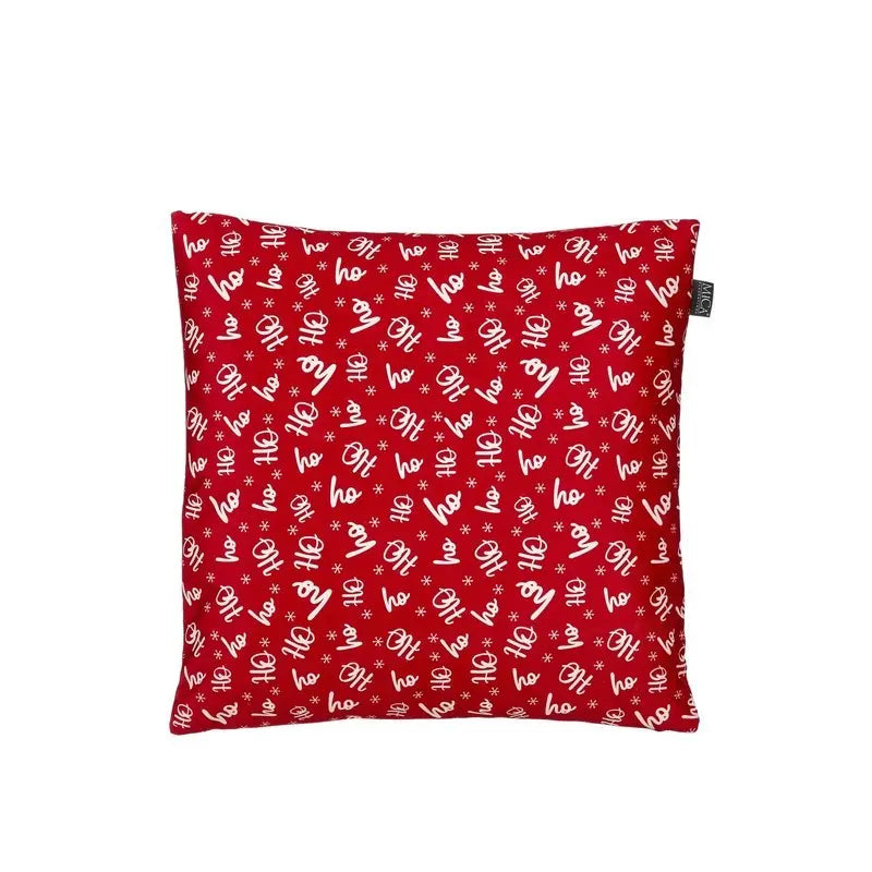 Cuscino natalizio rosso “HO-HO-HO” cm  45 × 45 × 16