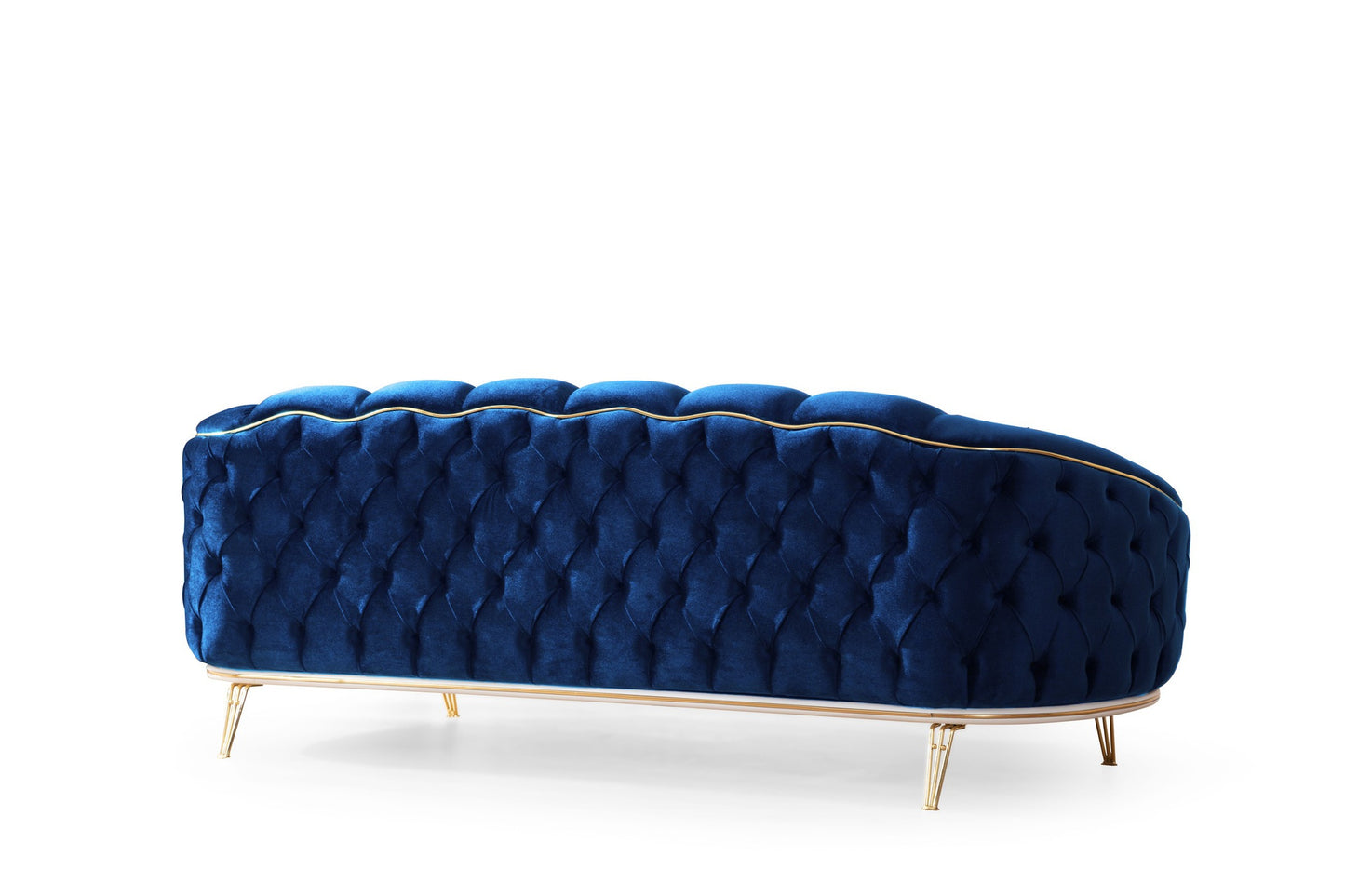 Canapé 3 places bleu 250x88x88 cm