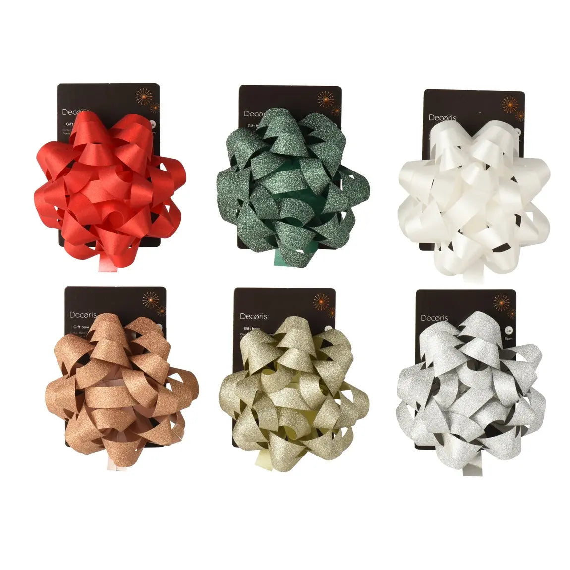 Coccarda decorativa Ø8 cm – 1 pezzo assortito