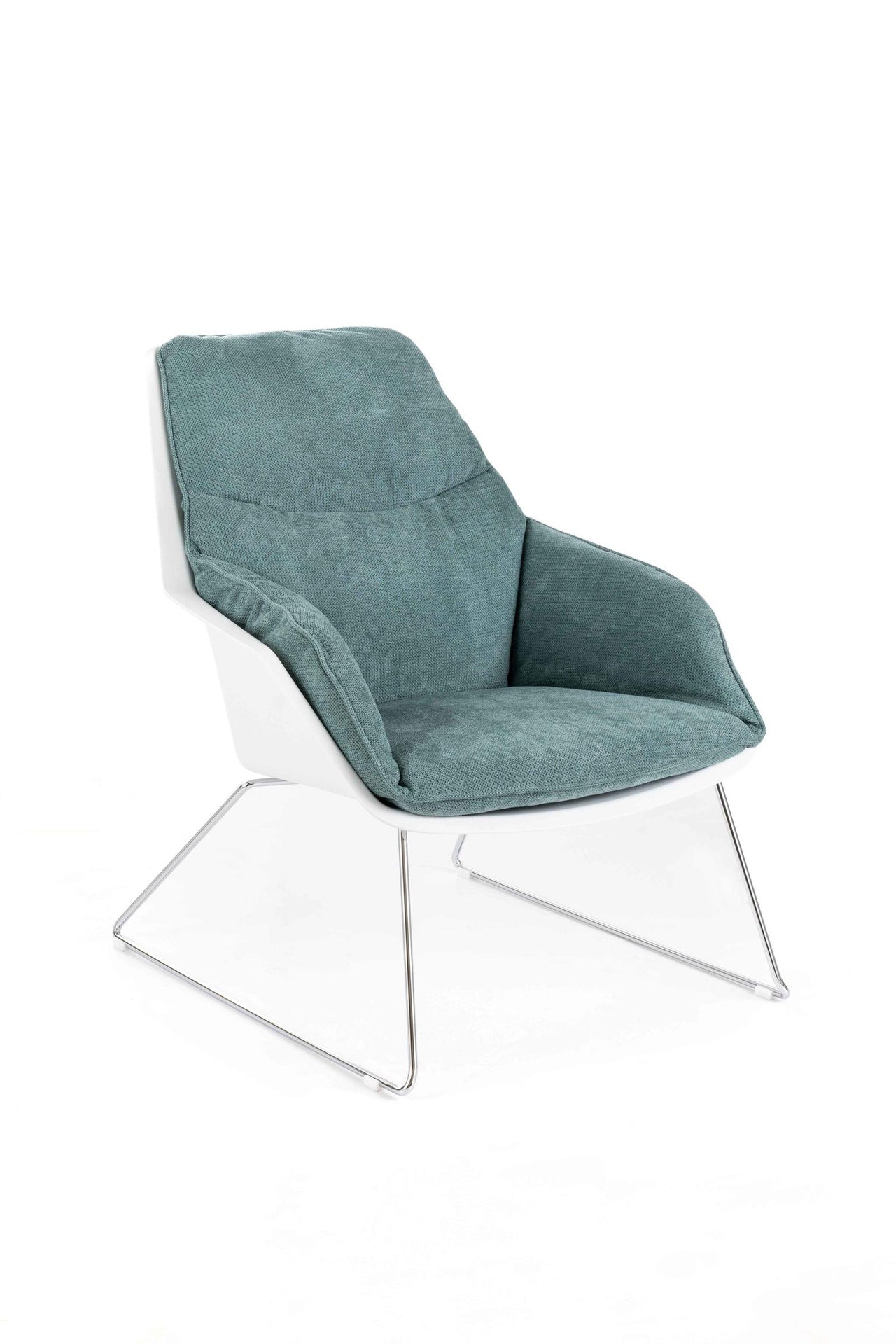Fauteuil en polypropylène aigue-marine 85 cm x 74 cm H. 86 cm