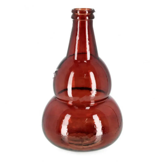 Bouteille décorative Abby Bomb en verre rouge H45 cm