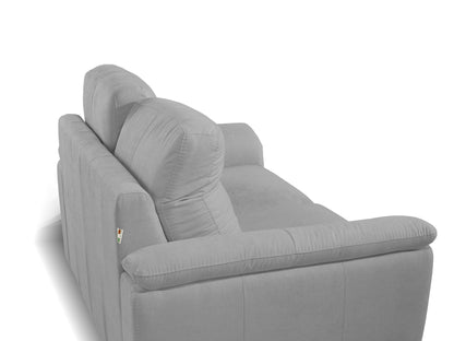 Divano Gonzaga 2 posti fisso con poggiatesta regolabili in 3 posizioni grigio H94xL165xP96