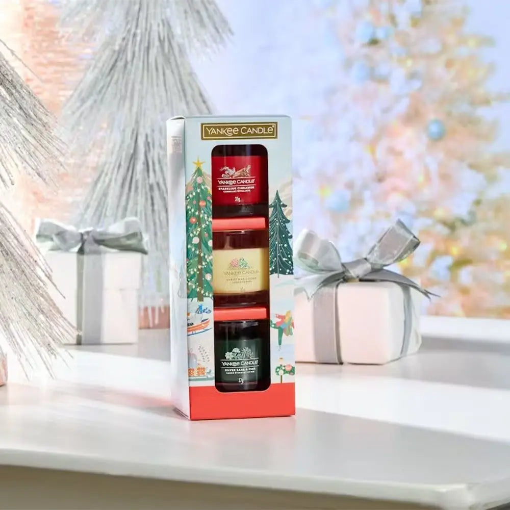 Coffret cadeau Christmas Classics de 3 mini bougies