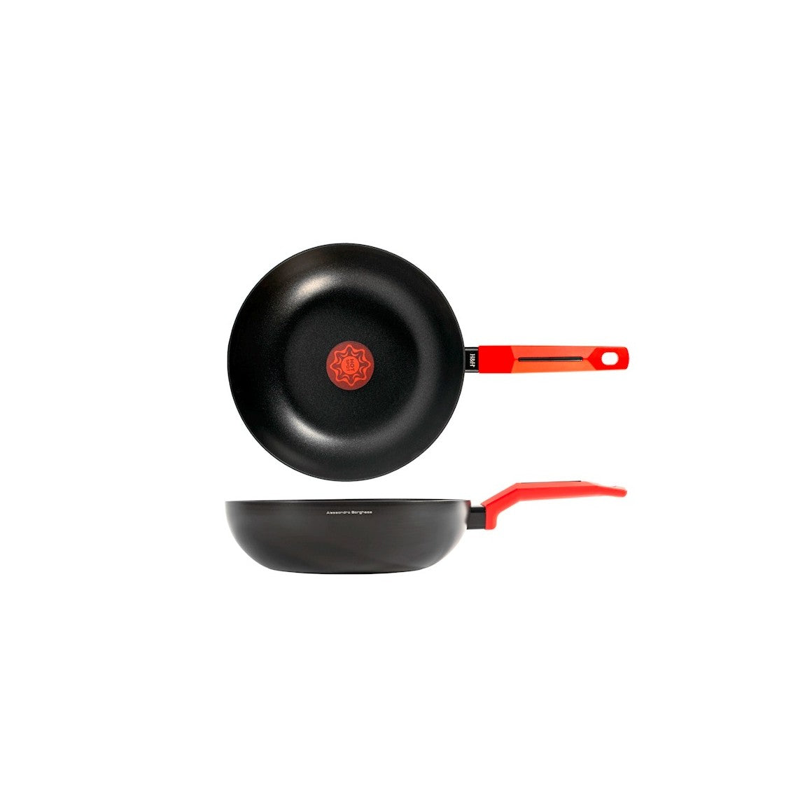 Wok antiaderente Ø 28 cm con 1 manico modello Hot Spot Borgh