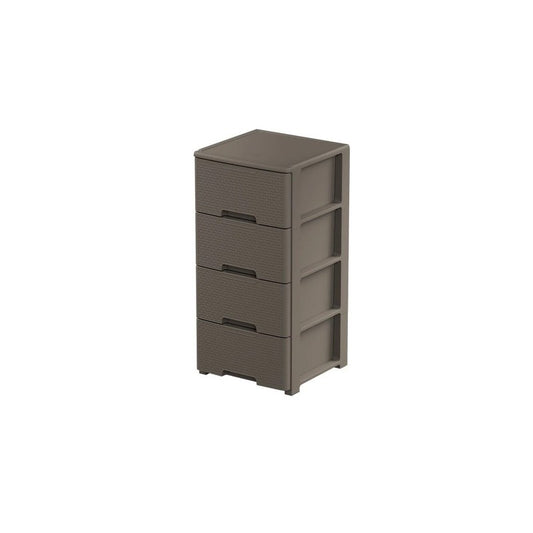 Cassettiera tortora cm 39x38,5x80,5h