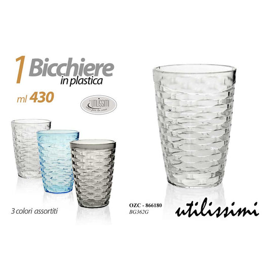 Bicchiere in plastica GICOS 430 ml colori assortiti