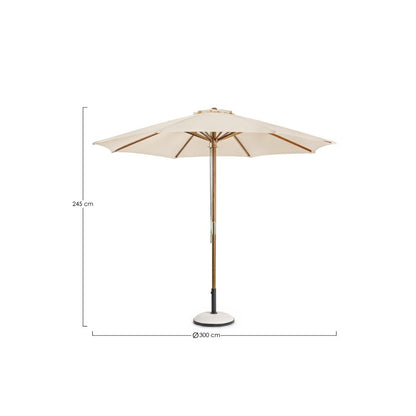 Bizzotto Syros parapluie 3 m couleur naturelle